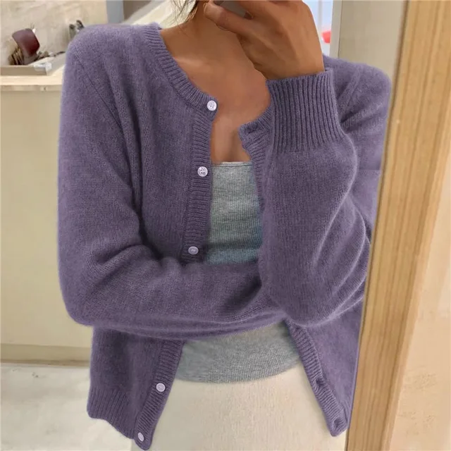 Helvano | Weiche Strickjacke mit Knöpfen für Damen