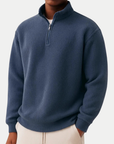 Helvano | Herren Strickpullover mit Zip-Kragen