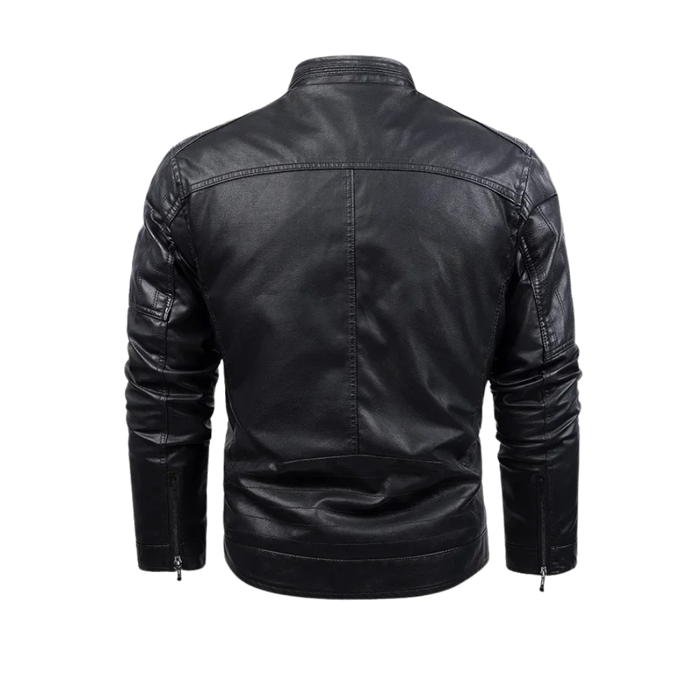 Helvano | Retro Lederjacke mit Fleecefutter für Herren