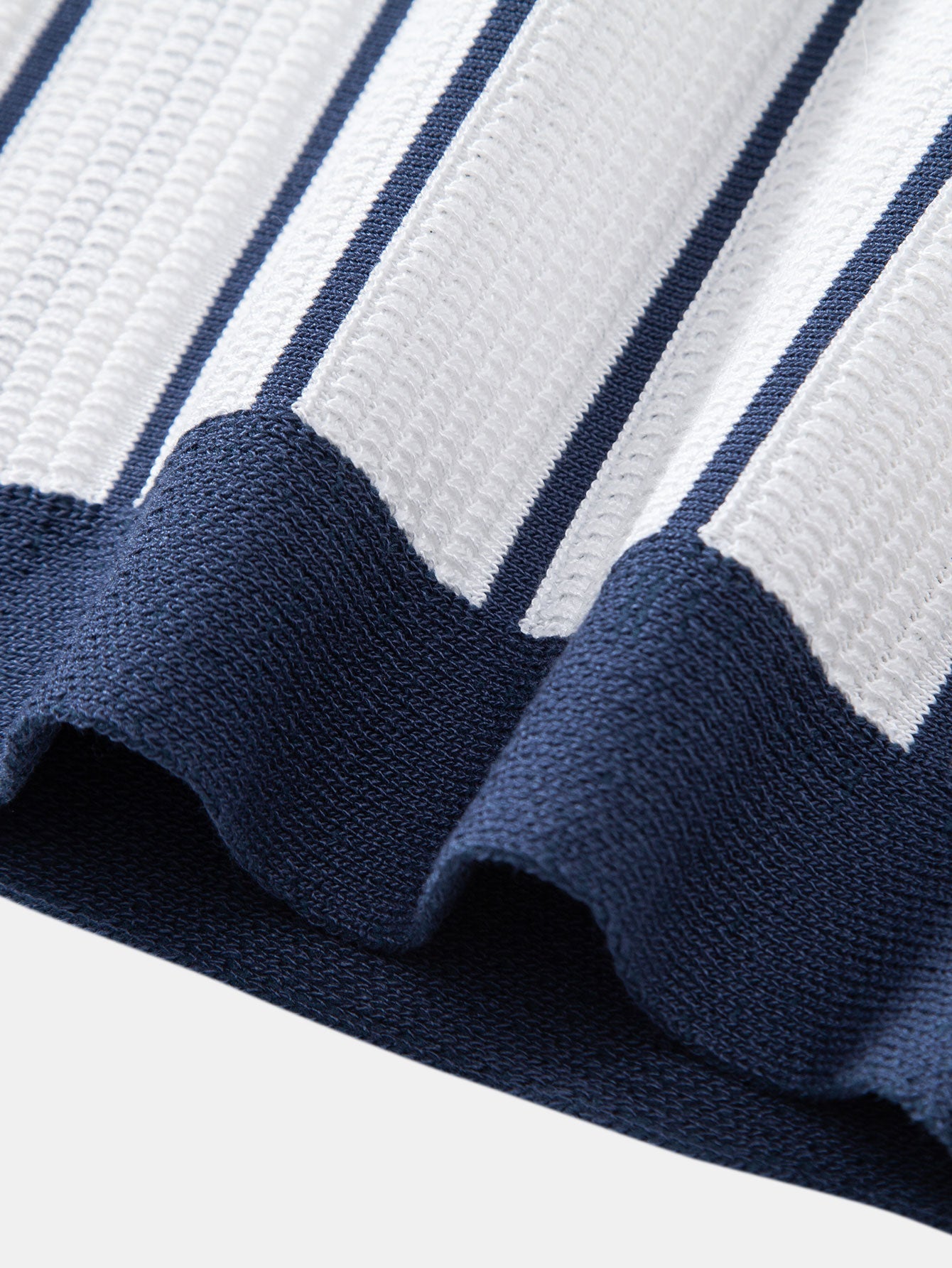 Helvano | Gestreiftes Strickhemd mit Knöpfen für Herren