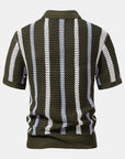 Helvano | Herren Set Häkel-Poloshirt & Leinenhose