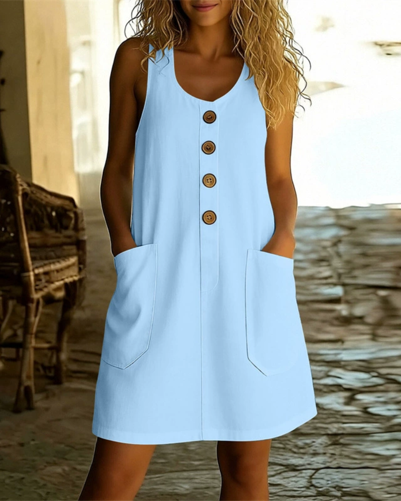 Helvano | Sommerkleid mit Knopfleiste für Damen