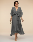 Helvano | Chiffon-Kleid mit V-Ausschnitt für Damen