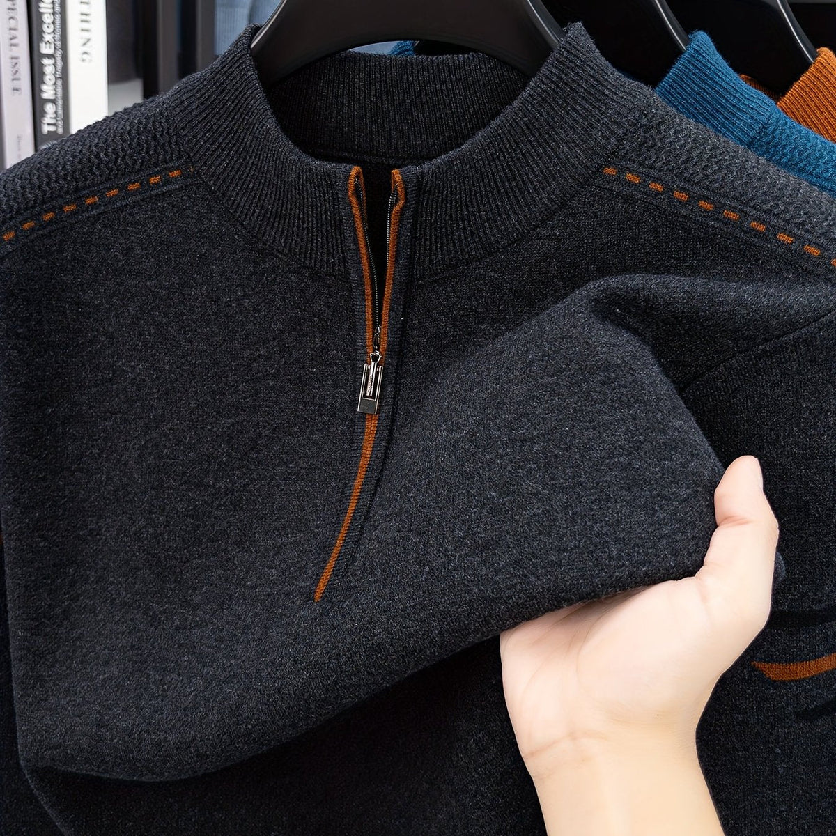 Helvano | Strickpullover mit Half-Zip für Herren