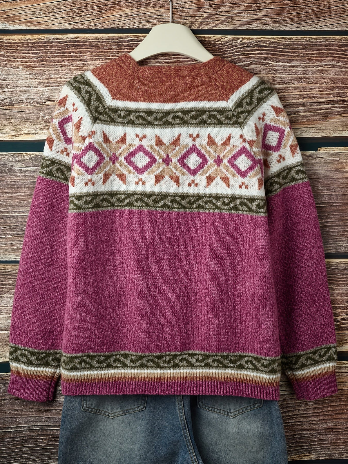 Helvano | Gemusterte Herren-Strickjacke mit Knopfleiste