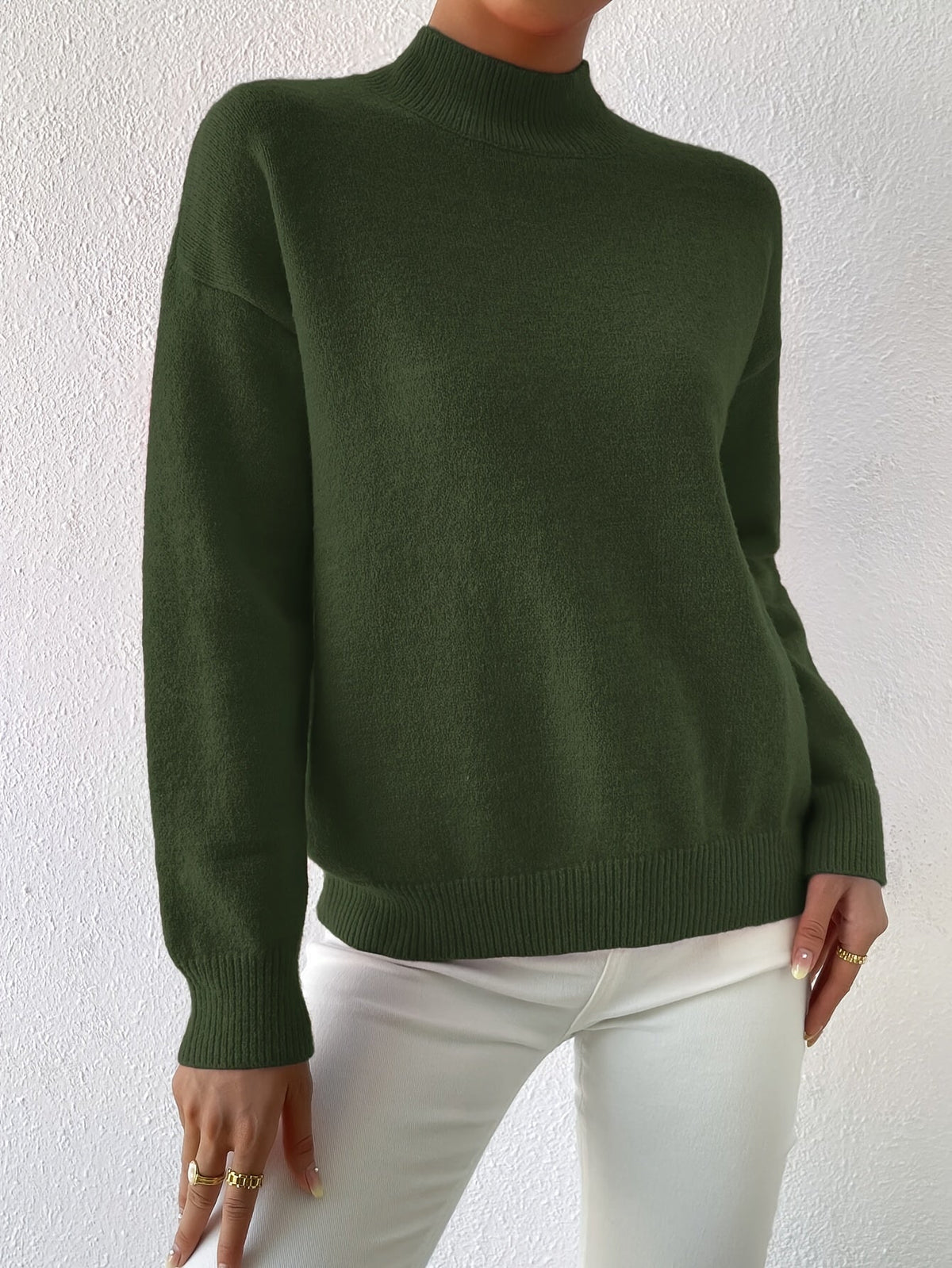 Helvano | Strickpullover mit Stehkragen für Damen