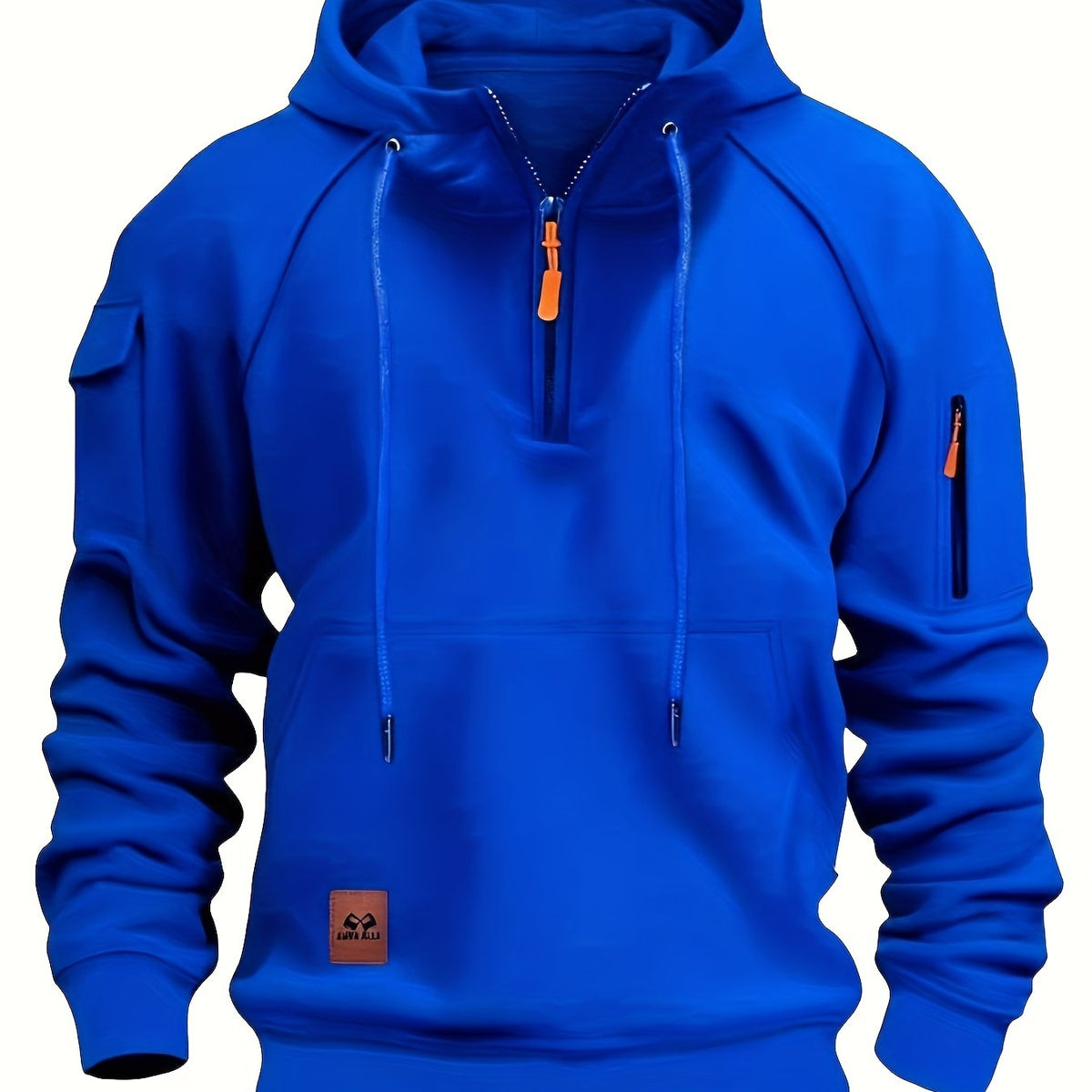 Helvano | Utility-Hoodie mit Kurzreissverschluss für Herren
