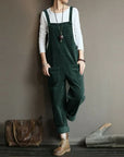 Helvano | Ärmelloser Cord-Overall mit weitem Bein für Damen