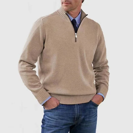 Helvano | Herren Troyer-Pullover mit Halbreissverschluss