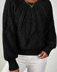 Helvano | Zopfstrick-Pullover mit Rundhals