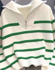 Helvano | Gestreifter Troyer-Pullover für Damen
