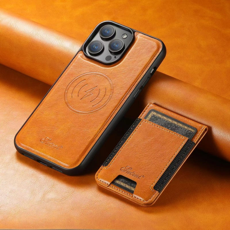 Helvano | Leder-Handyhülle mit Kartenfach und MagSafe