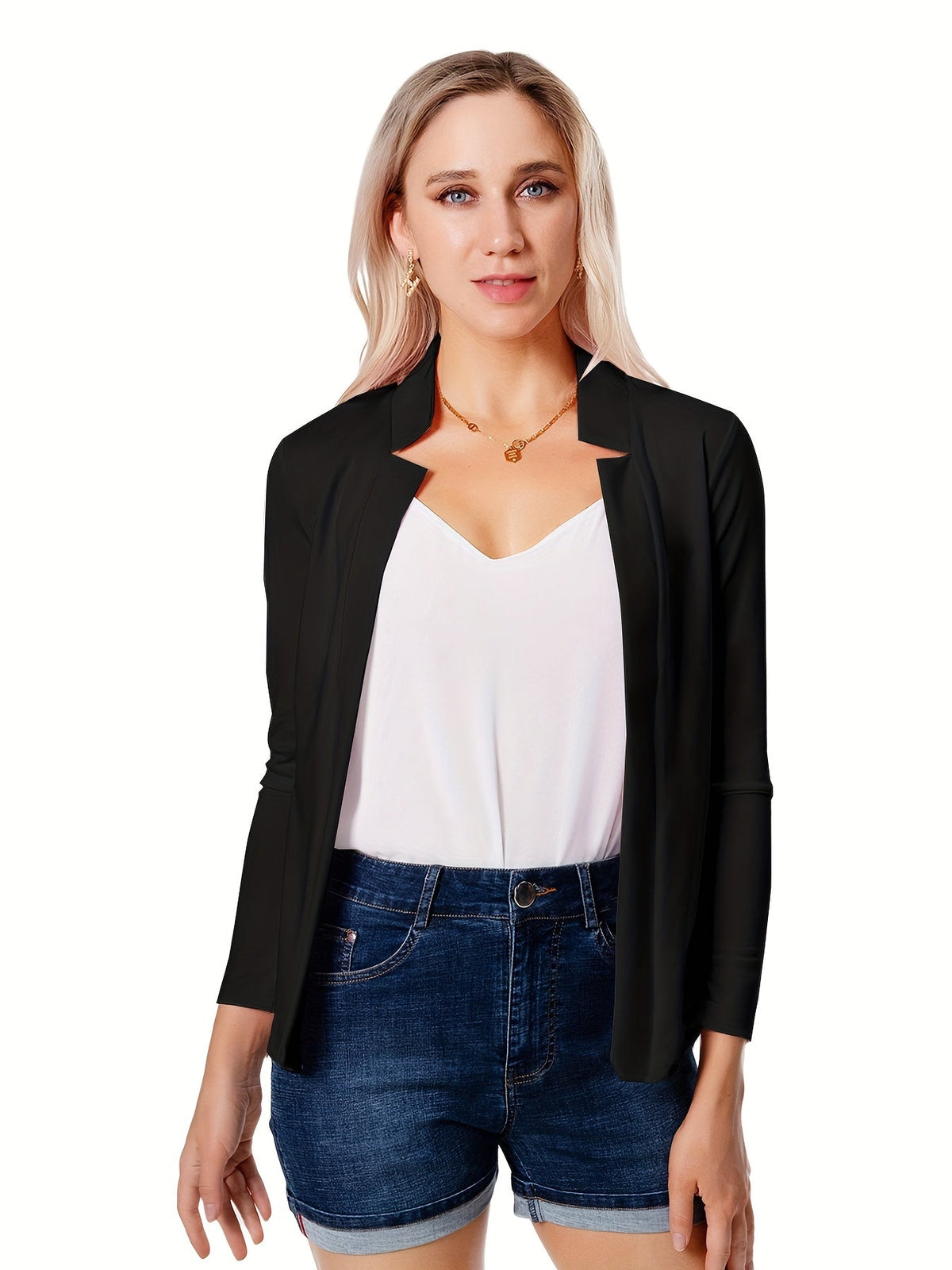 Helvano | Taillierter Damen-Blazer ohne Verschluss