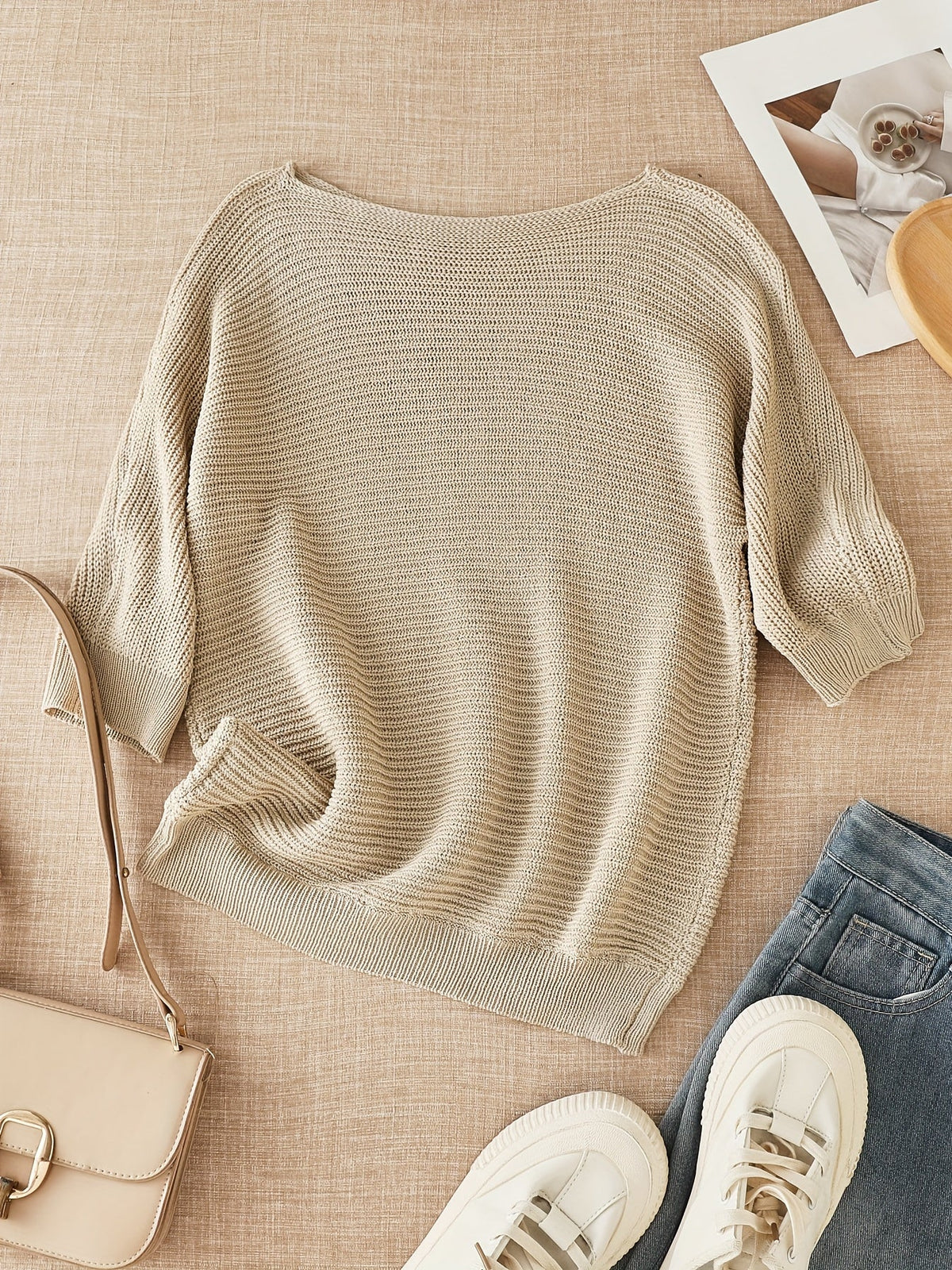 Helvano | Lockerer Lochstrick-Pullover für Damen