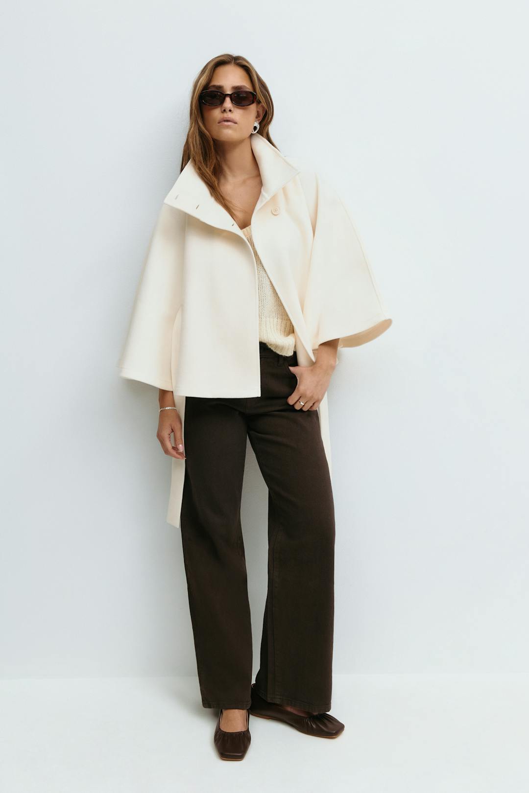 Helvano | Cape-Mantel mit Gürtel für Damen