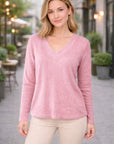 Helvano | Vintage Pullover mit V-Ausschnitt für Damen