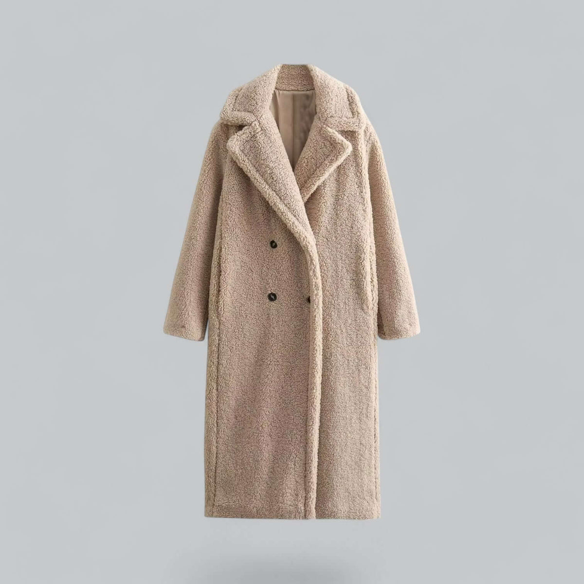 Helvano | Damen Teddy-Kunstfelljacke lang