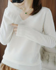 Helvano | Damen Strickpullover mit V-Ausschnitt