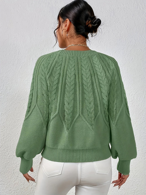 Helvano | Lockerer Zopfstrickpullover für Damen