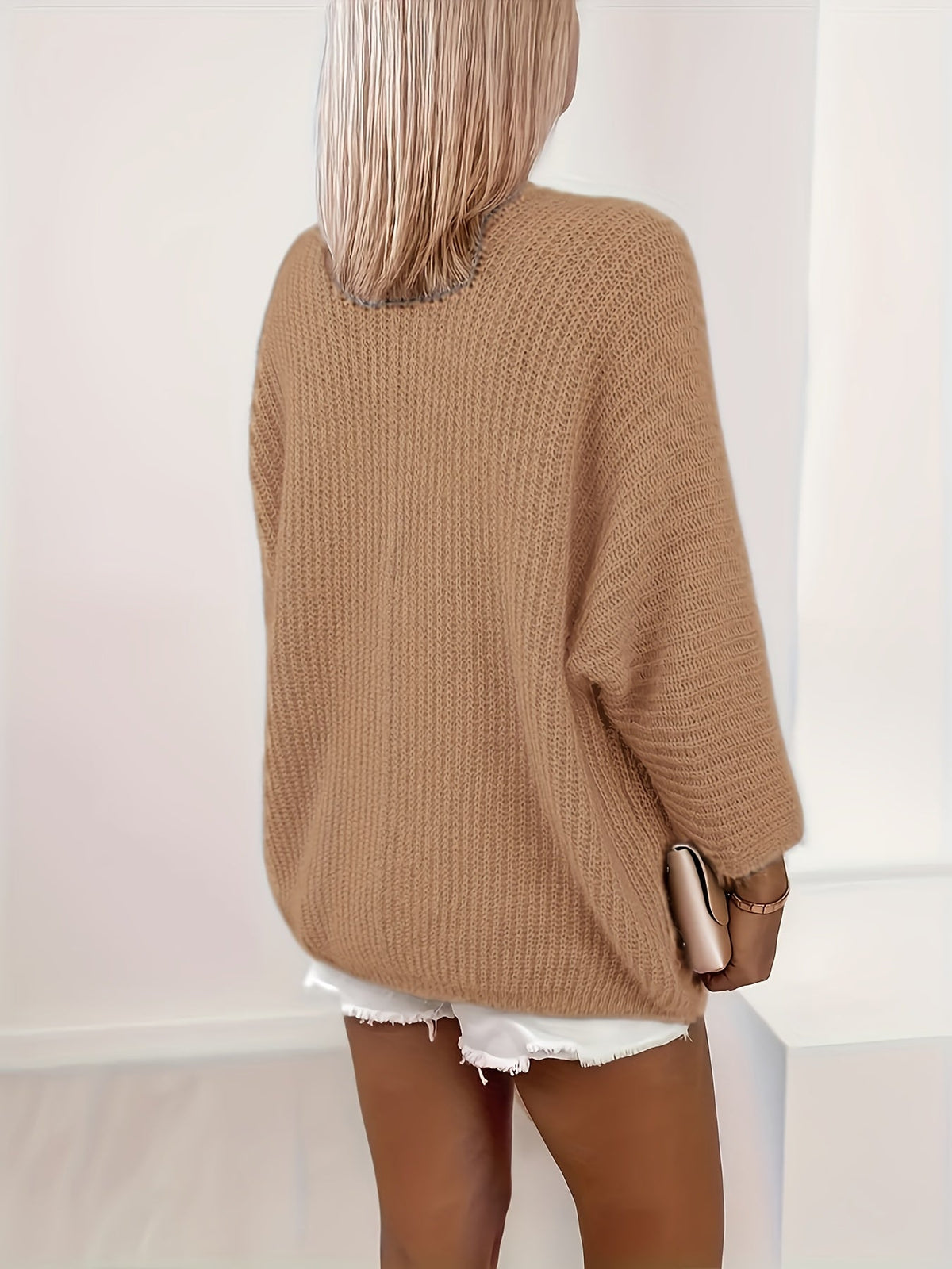 Helvano | Lockerer offener Strickcardigan für Damen