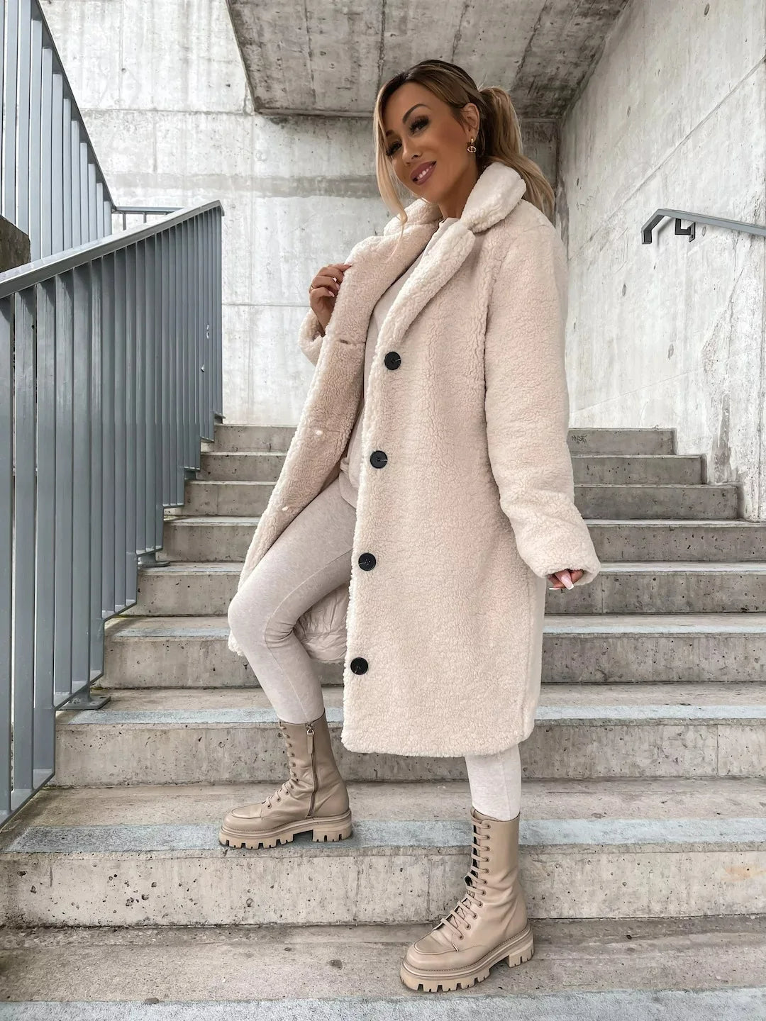 Helvano | Plüsch-Trenchcoat für Damen