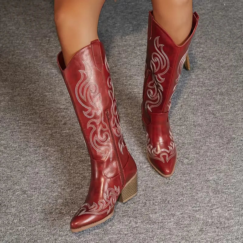 Helvano | Damen-Cowboystiefel mit Stickerei