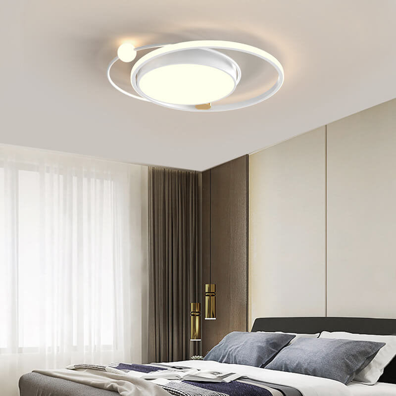 Helvano | Runde LED-Deckenleuchte flach aus Metall