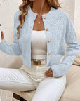 Helvano | Strukturierte Strickjacke mit Knopfleiste für Damen