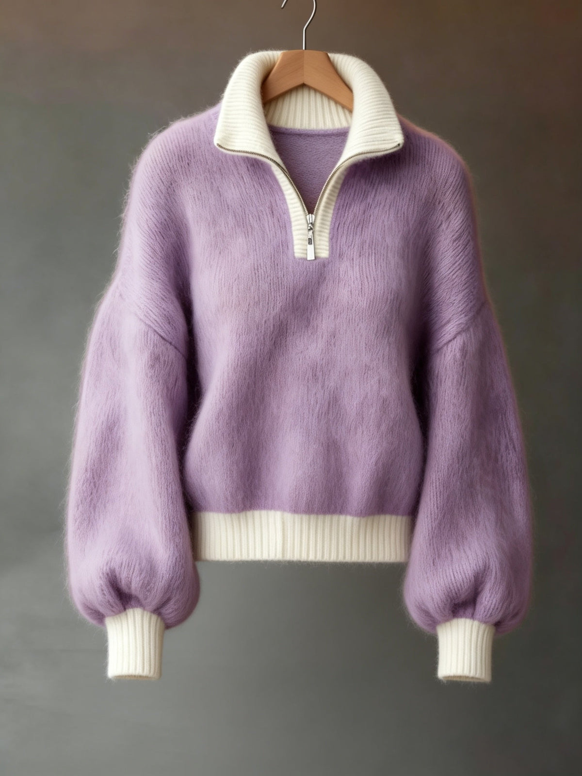 Helvano | Lockerer Half-Zip Strickpullover für Damen