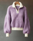 Helvano | Lockerer Half-Zip Strickpullover für Damen