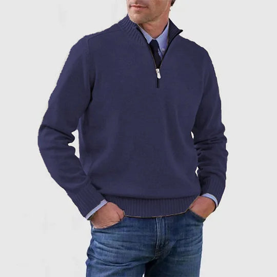 Helvano | Herren Troyer-Pullover mit Halbreissverschluss