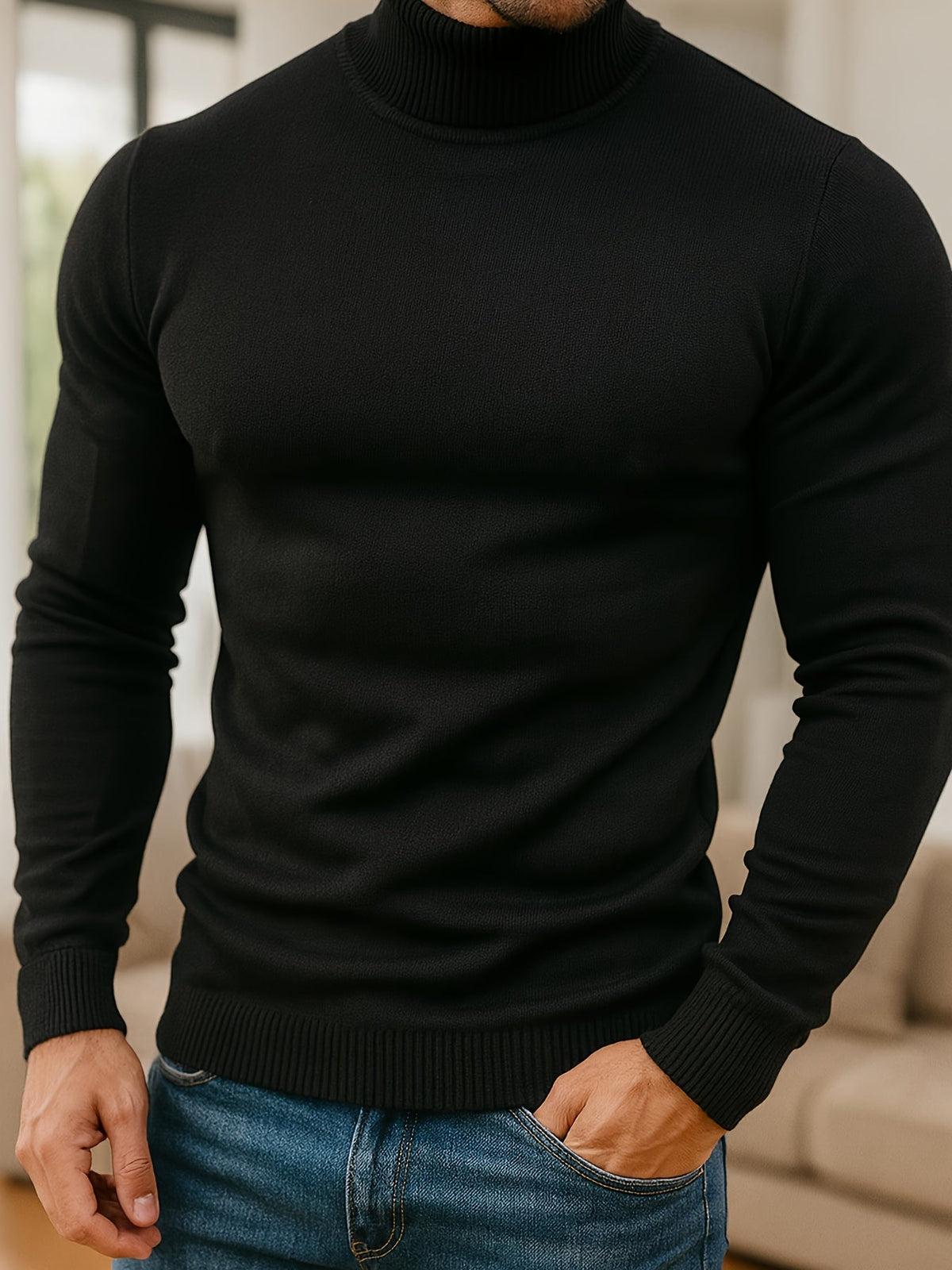 Helvano | Strickpullover mit Stehkragen für Herren