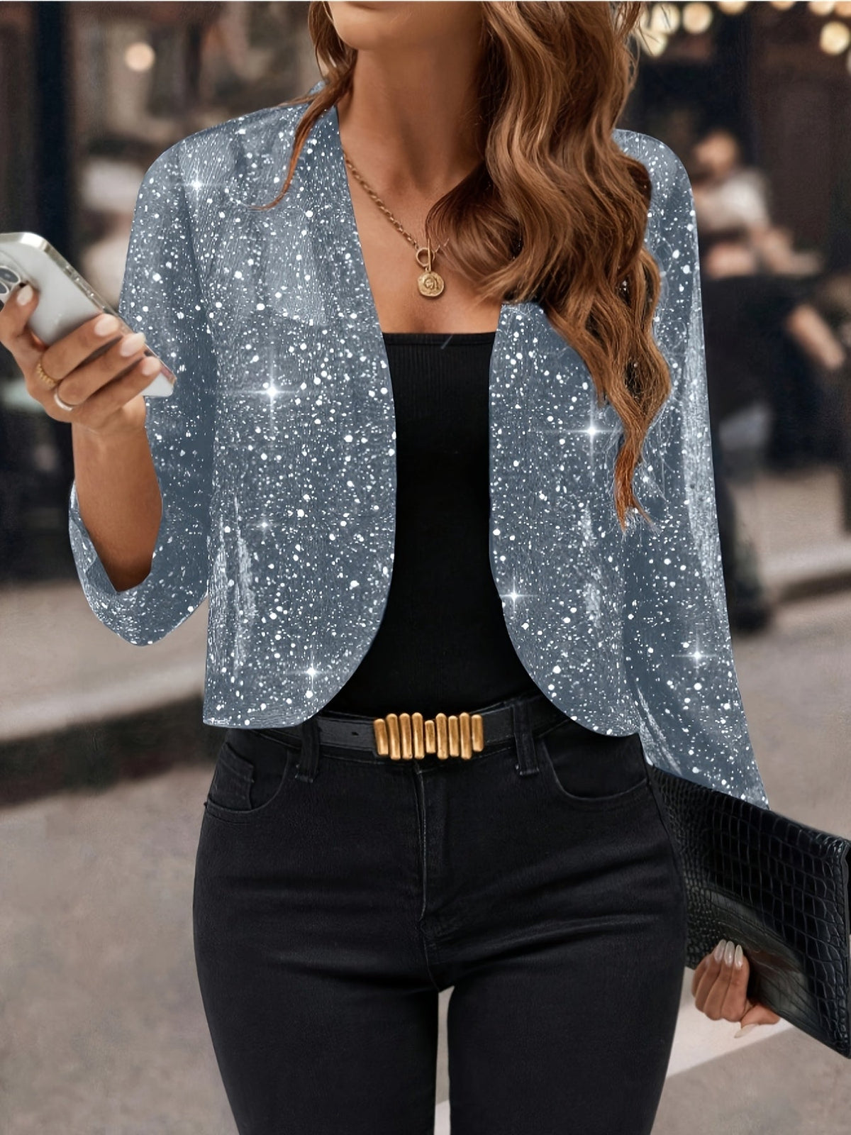 Helvano | Kurze Glanz-Jacke für Damen