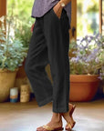 Helvano | Leinenhose mit Relaxed-Schnitt für Damen