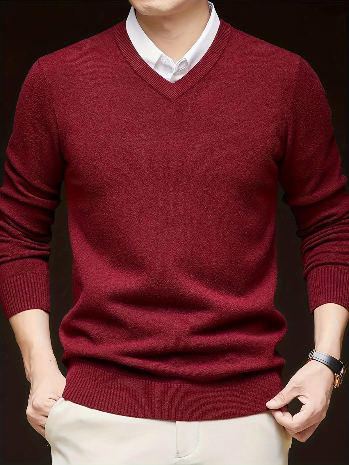 Helvano | Herren Strickpullover mit V-Ausschnitt