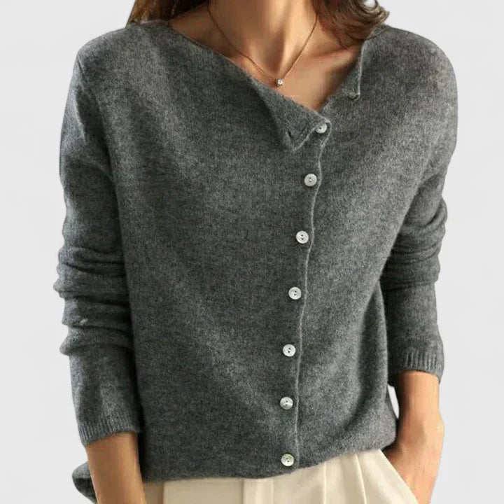 Helvano | Asymmetrische Strickjacke für Damen