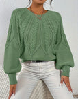 Helvano | Lockerer Zopfstrickpullover für Damen