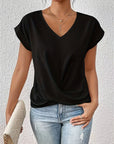 Helvano | Damen T-Shirt mit V-Ausschnitt