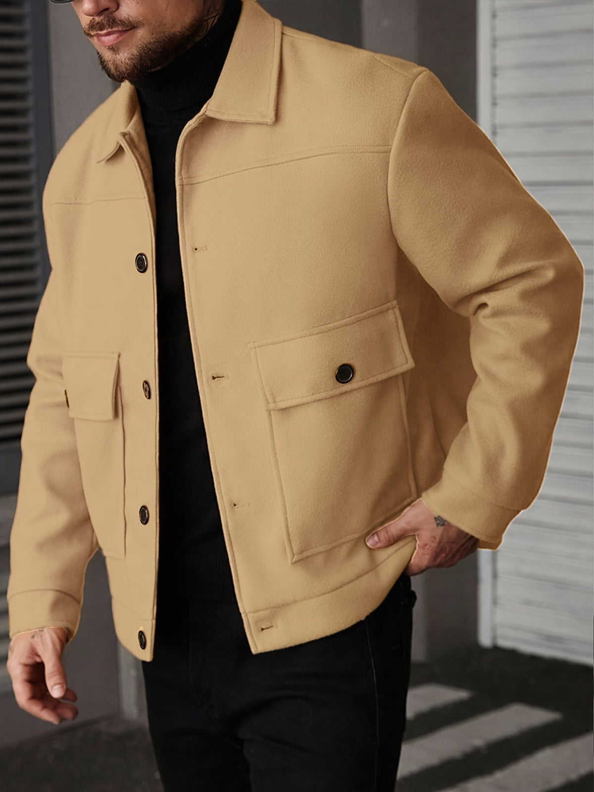 Helvano | Strukturierte Utility-Jacke für Herren