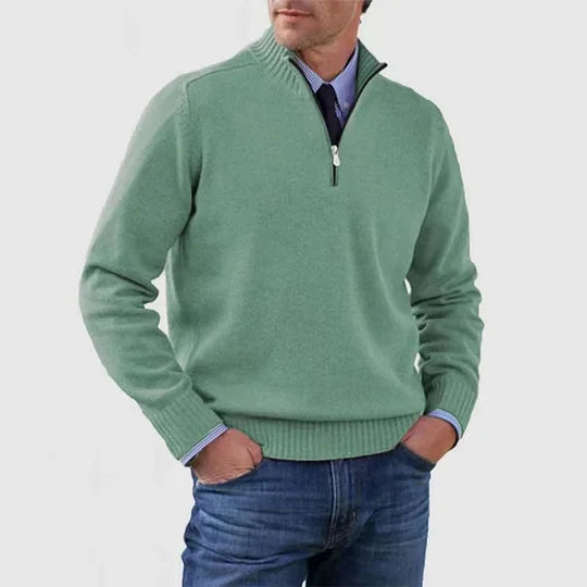 Helvano | Herren Troyer-Pullover mit Halbreissverschluss