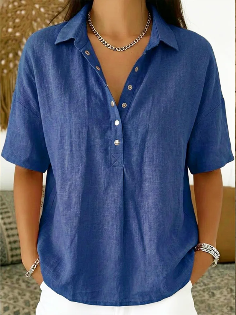 Helvano | V-Ausschnitt Bluse für Damen