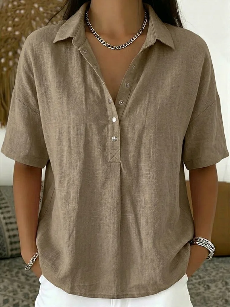 Helvano | V-Ausschnitt Bluse für Damen