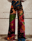 Helvano | Boho Vintage Hose für Damen in Rot
