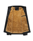 Helvano | Retro Lederjacke mit Fleecefutter für Herren