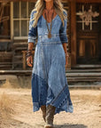 Helvano | Langarm-Kleid für Damen in Blau