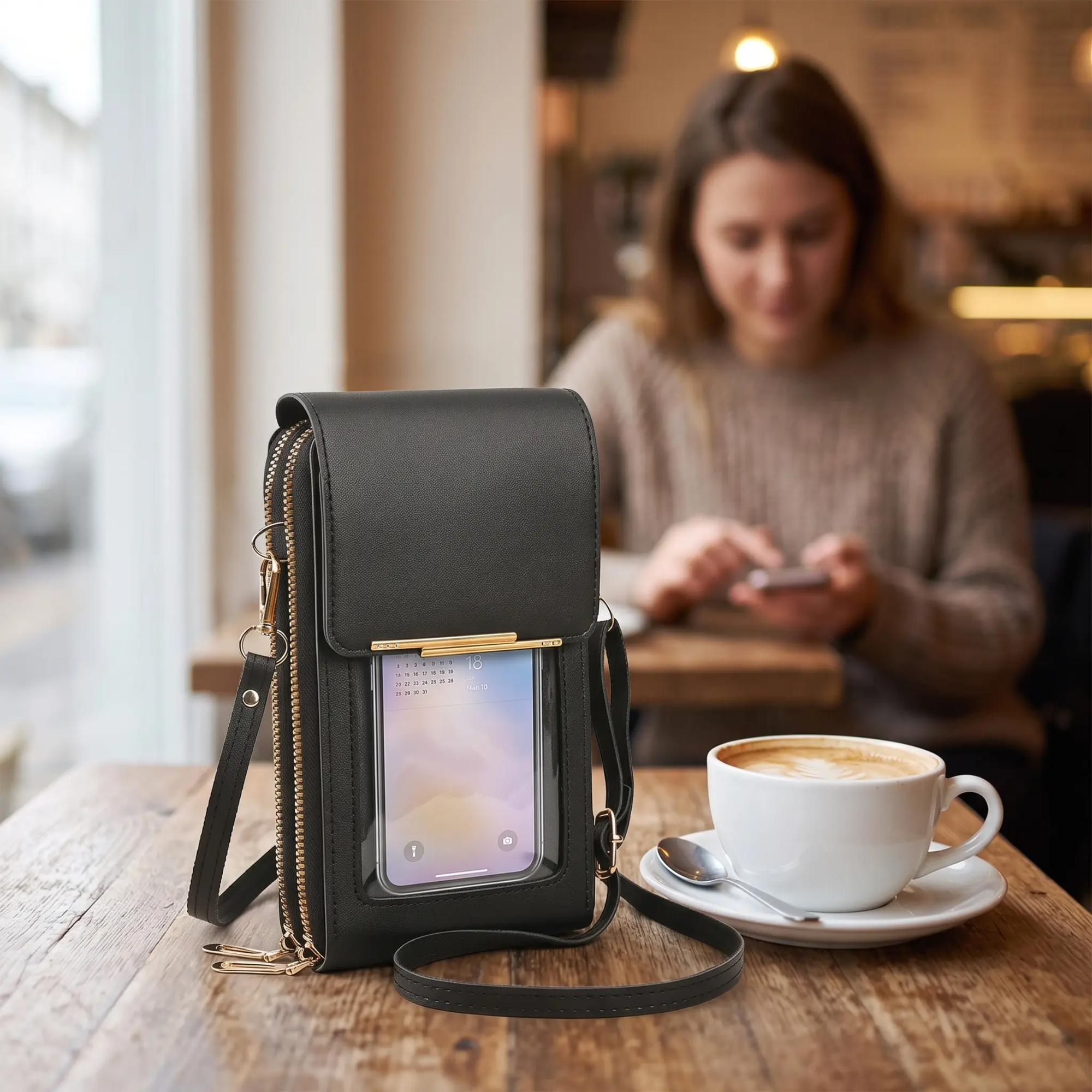 Helvano | RFID-Handytasche mit Diebstahlschutz