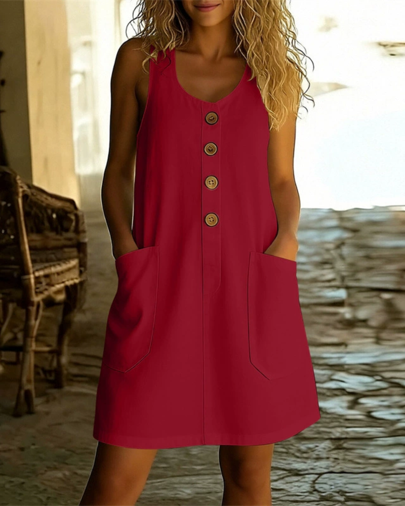 Helvano | Sommerkleid mit Knopfleiste für Damen