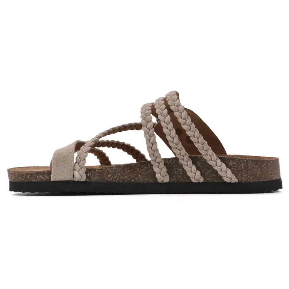 Helvano | Geflochtene Kork-Sandalen für Damen