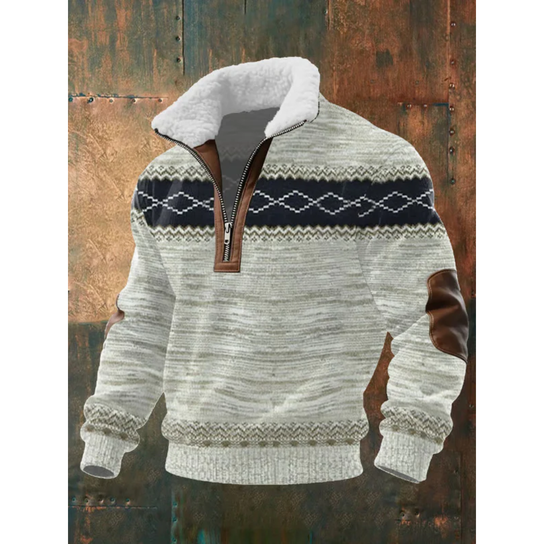 Helvano | Fleece-Pullover mit Stehkragen für Herren
