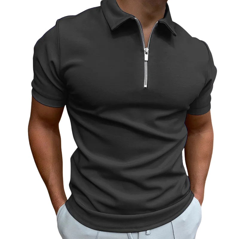 Helvano | Modernes Herren-Poloshirt mit kurzem Zip